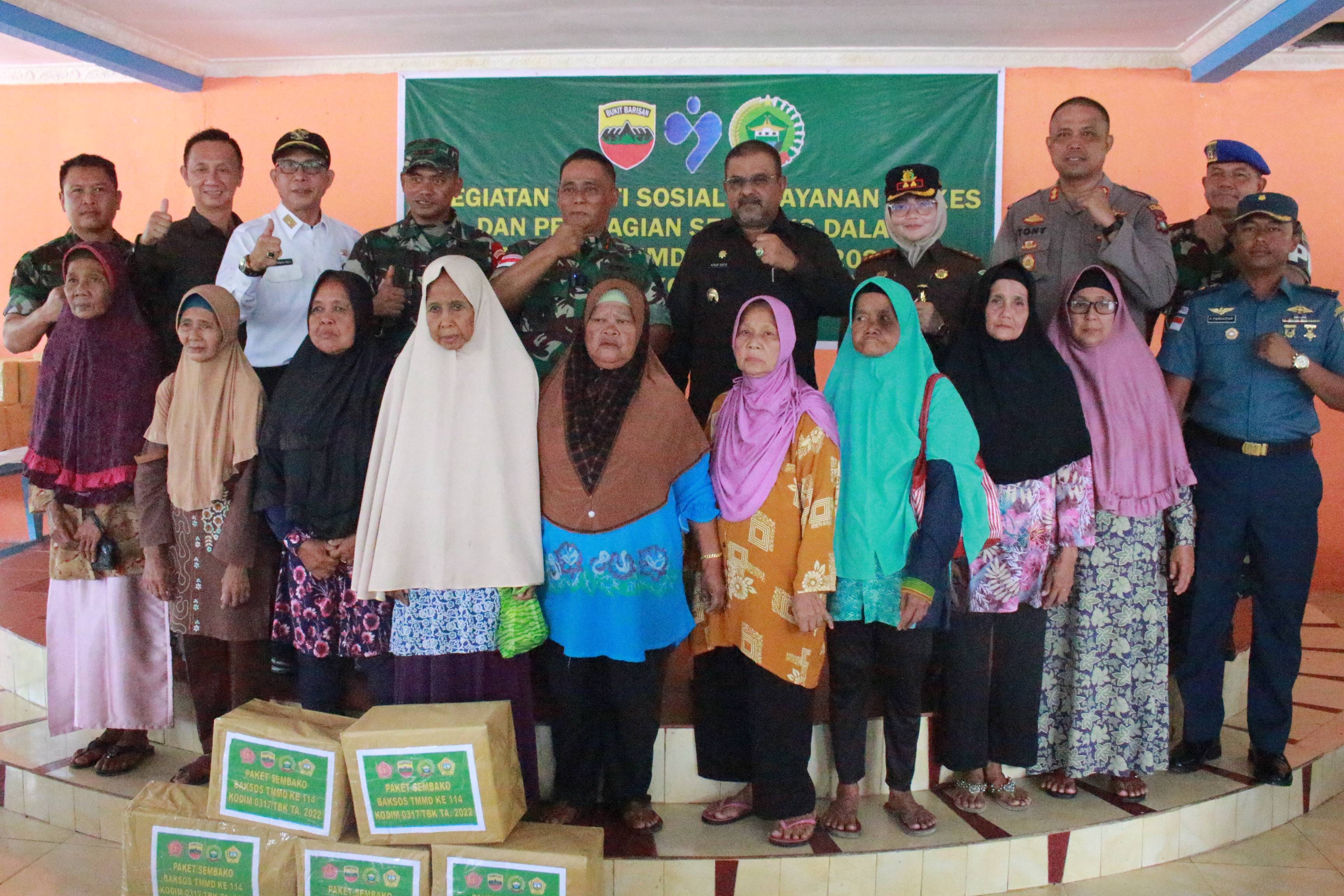 Kegiatan Bakti Sosial dan Pelayanan Desa dalam TMMD ke 114 TA 2022